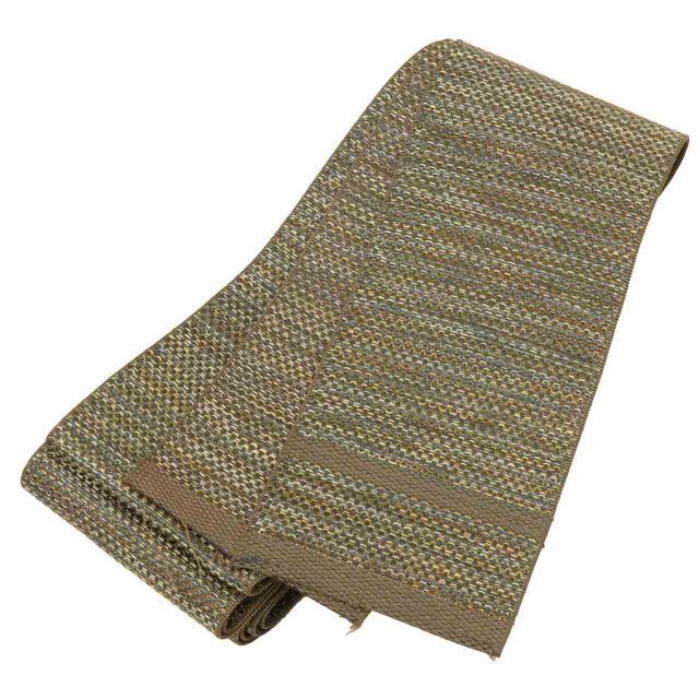 リサイクル 男性 帯 メンズ 角帯 正絹 絹 本場筑前博多織 博多帯 証紙あり 全通柄 縞 仕立て上がり 着物 セミフォーマル 浴衣 紋付袴 紬 小紋 無地 花火大会 リユース kkb 4281 b