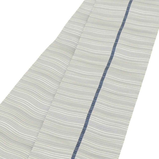  男性 帯 メンズ 角帯 正絹 絹 本場筑前博多織 博多帯 証紙あり 特品 全通柄 縞 未仕立て 着用 着物 セミフォーマル 浴衣 紋付袴 紬 小紋 SILK シルク kimono リユース kkb 4279 b その他 帯