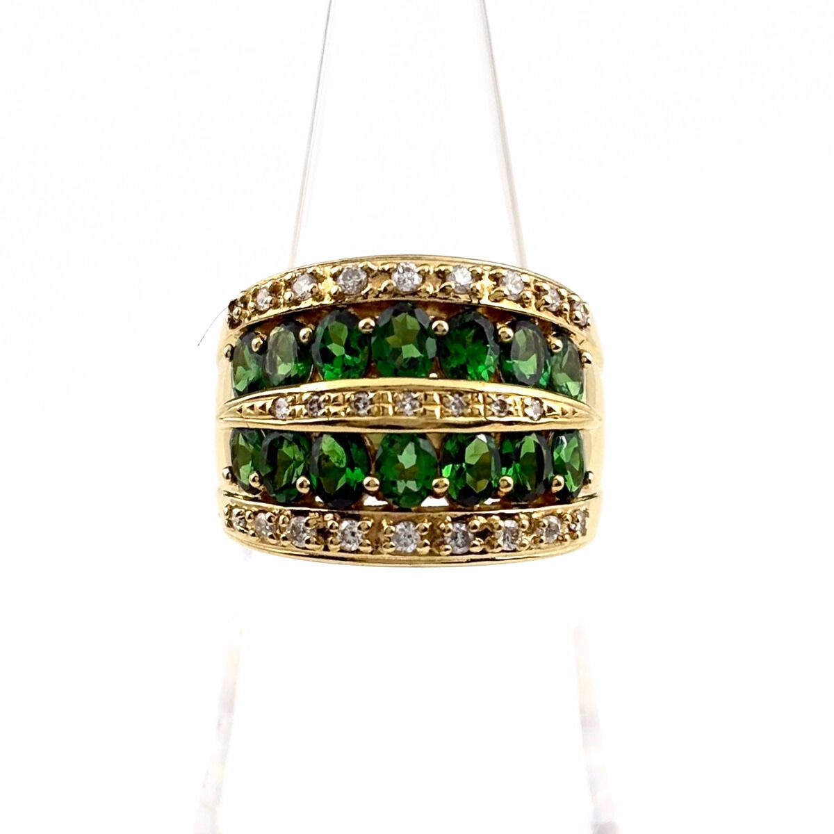 ガーネット デザインリング YG イエローゴールド 指輪 メレダイヤ リング 12 5号 K 18 ダイヤモンド レディース