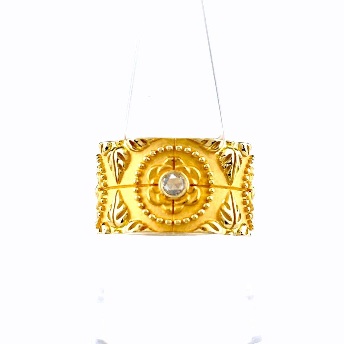 カレライカレラ Carrera y ダイヤモンド デザインリング YG イエローゴールド 指輪 リング 15号 750 レディース