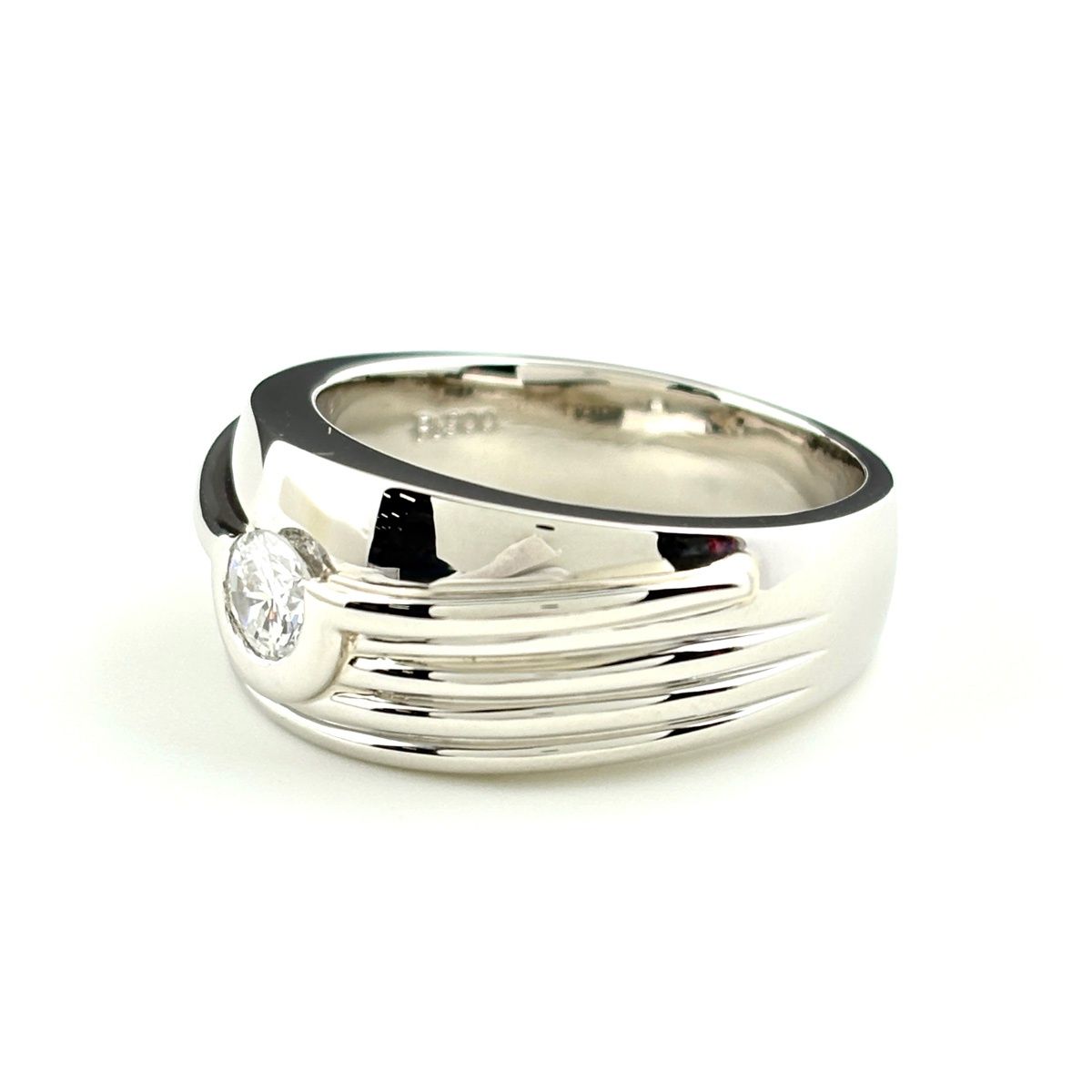 ダイヤモンド デザインリング プラチナ 指輪 リング 18号 Pt 900 メンズ