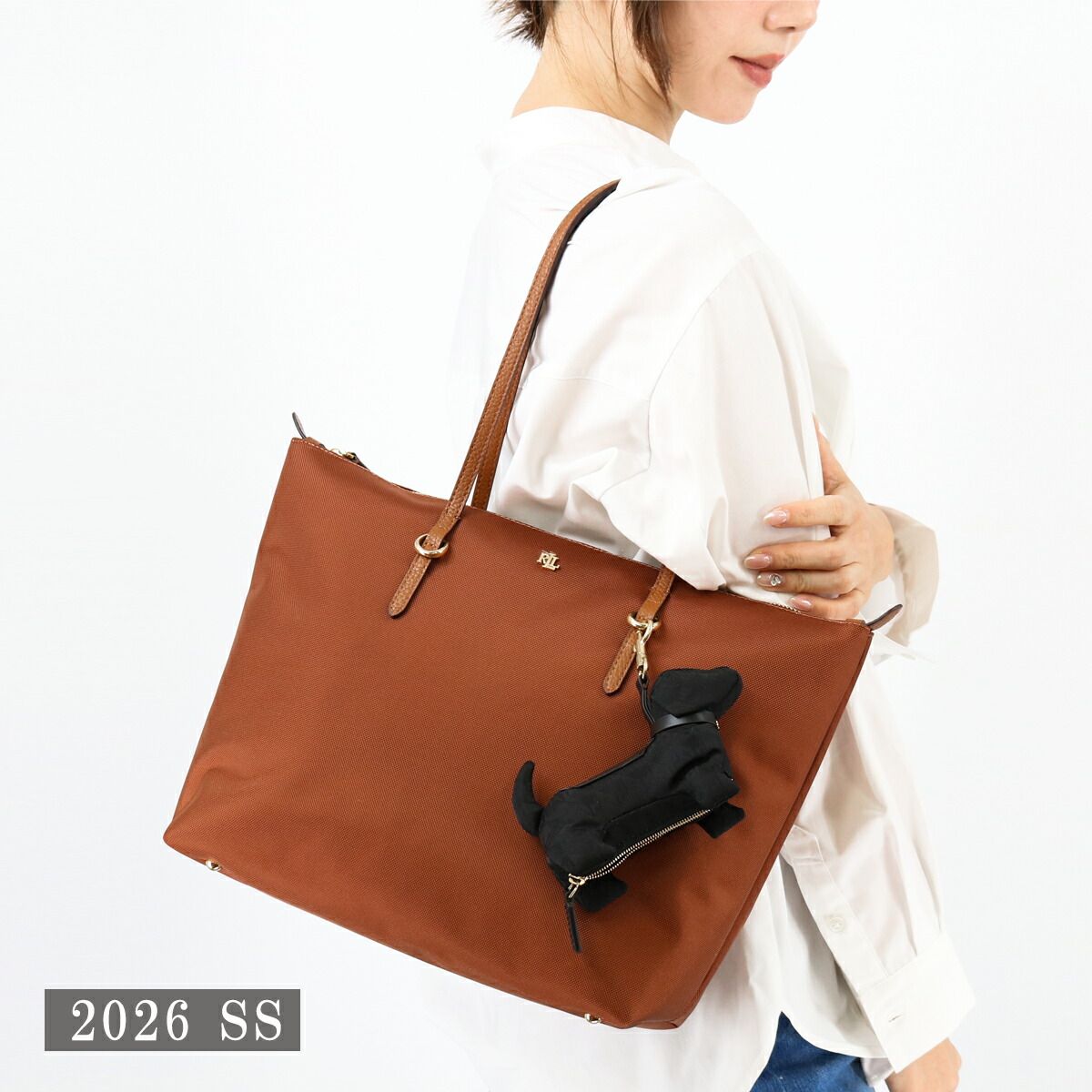 ANYA アニヤハインドマーチ Charm Dog Poo Bag in AH Logo Nylon with Calf プーバッグ バッグチャーム キーホルダー