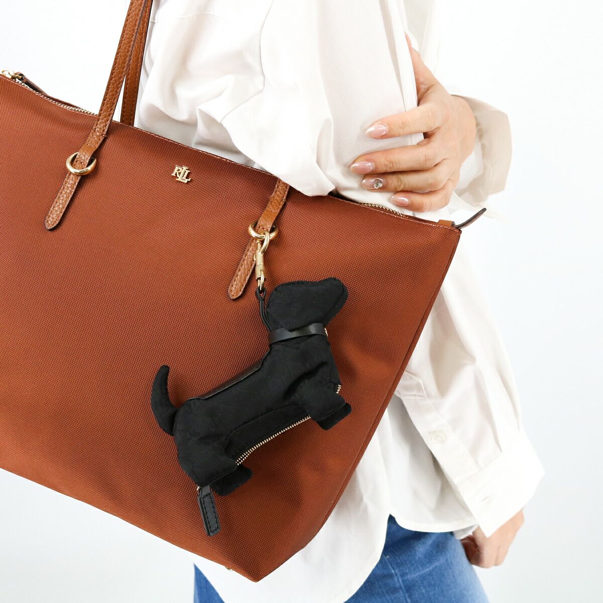 ANYA アニヤハインドマーチ Charm Dog Poo Bag in AH Logo Nylon with Calf プーバッグ バッグチャーム キーホルダー