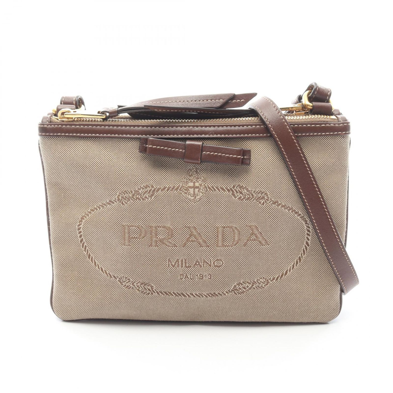 PRADA プラダ LOGO JACQUARD ロゴジャガード ショルダーバッグ - メルカリ