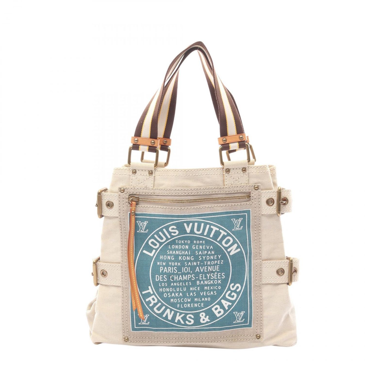 LOUIS VUITTON ルイ ヴィトン グローブショッパーMM クルーズライン トートバッグ