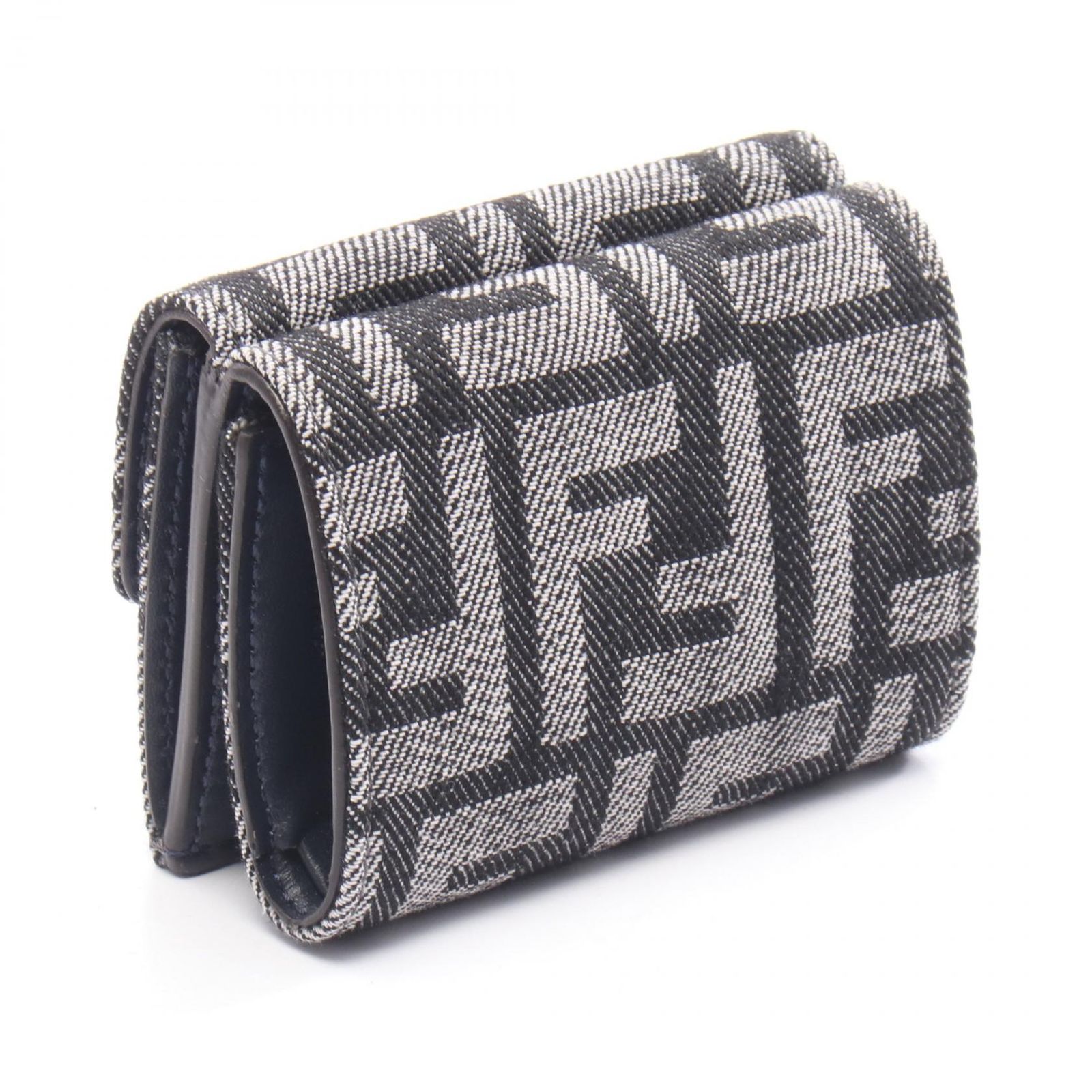 FENDI フェンディ バゲット マイクロ FFジャガード 三つ折り財布