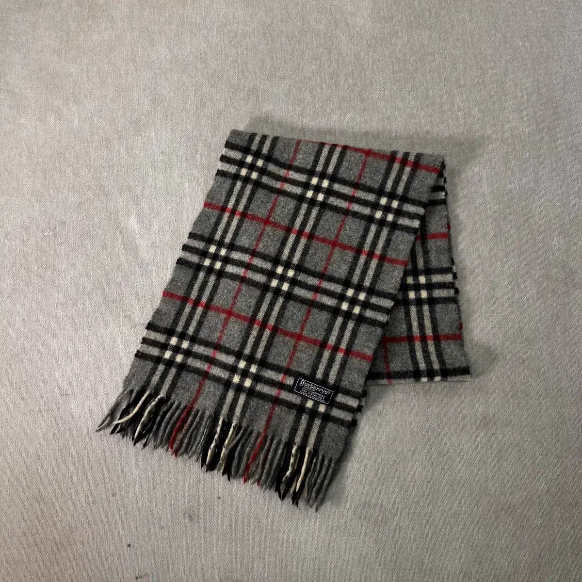 BURBERRY バーバリー ノヴァチェック CHECK カシミア マフラー グレー