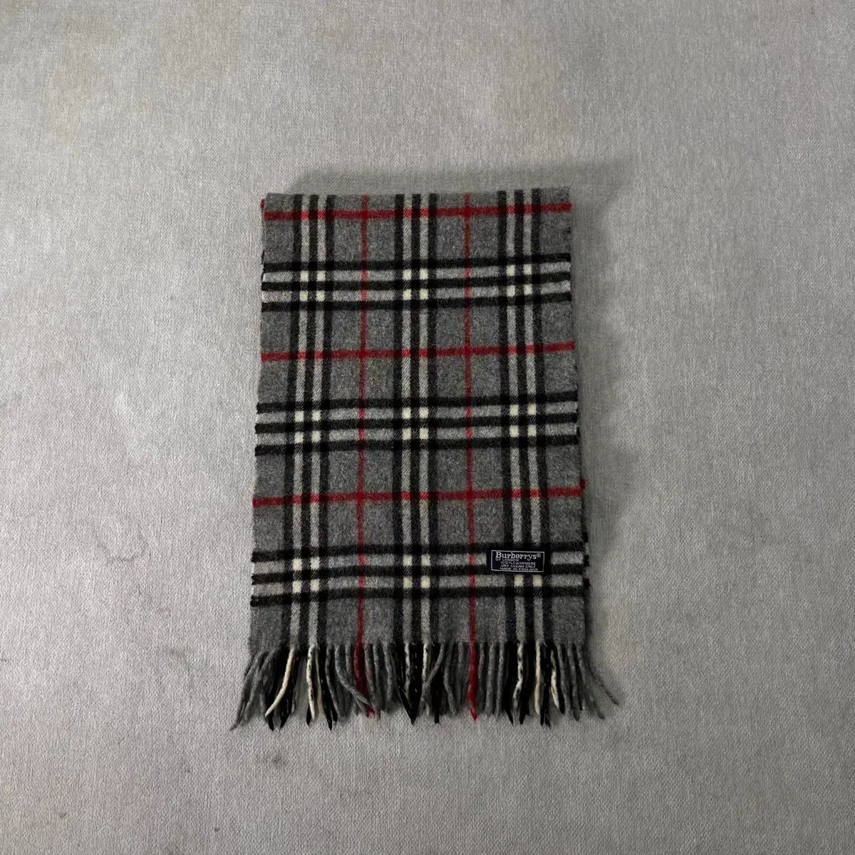 BURBERRY バーバリー ノヴァチェック CHECK カシミア マフラー グレー