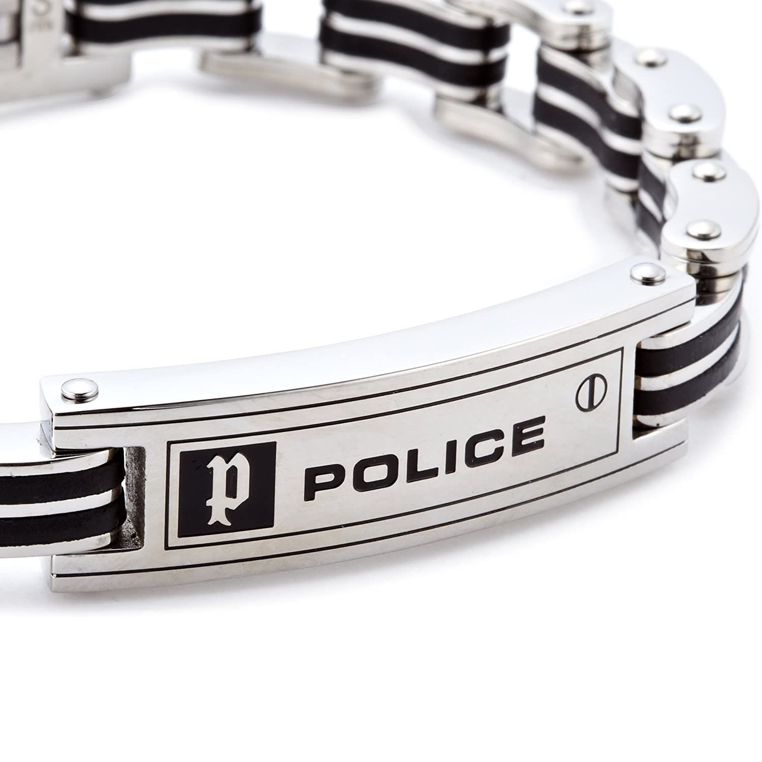 ブレスレット ポリス POLICE CARB カーブ ステンレス 316 L サージカルステンレス ブラック シルバー メンズ 男性 ギフト プレゼント バレンタイン お祝い