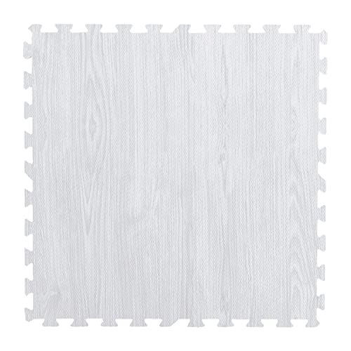 迅速に発送 タンスのゲン ジョイントマット すべりにくい 大判59 cm 厚み10 mm 3畳用 組 1級防音 抗菌 サイドパーツ付 ノンホル 木目調 オフホワイト 82458 92 aa 4 a 37