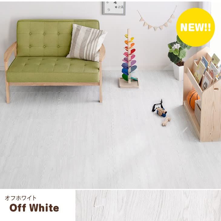  迅速に発送 タンスのゲン ジョイントマット すべりにくい 大判59 cm 厚み10 mm 3畳用 組 1級防音 抗菌 サイドパーツ付 ノンホル 木目調 オフホワイト 82458 92 aa 4 a 37 その他 キッチン 食器