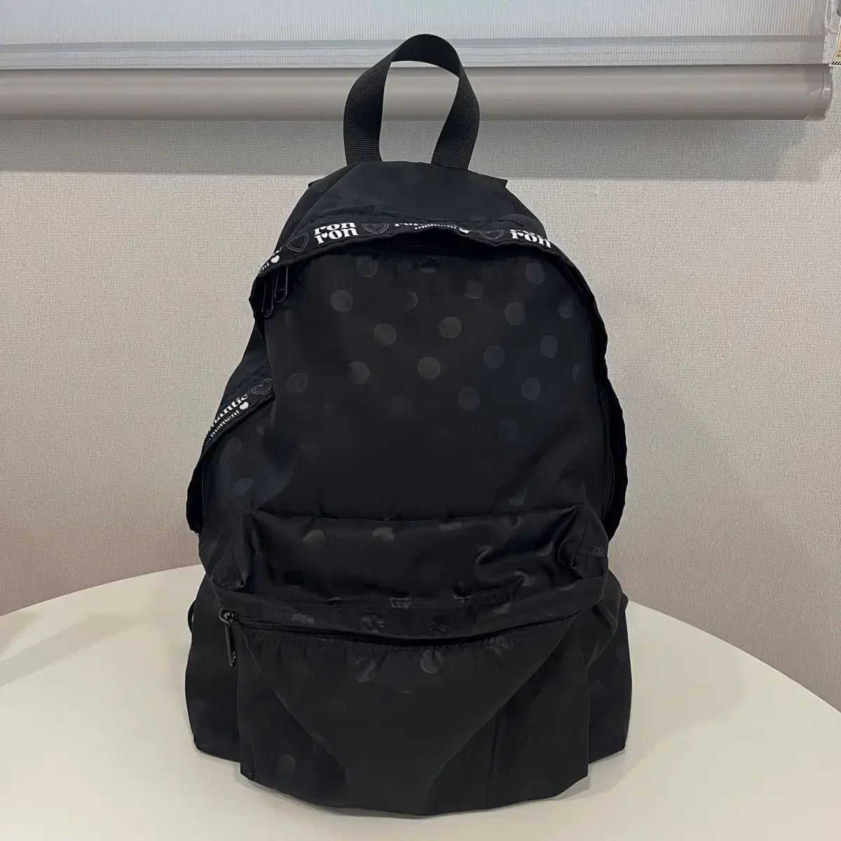 RONRON ブラックドット バックパック バッグ 1回着用