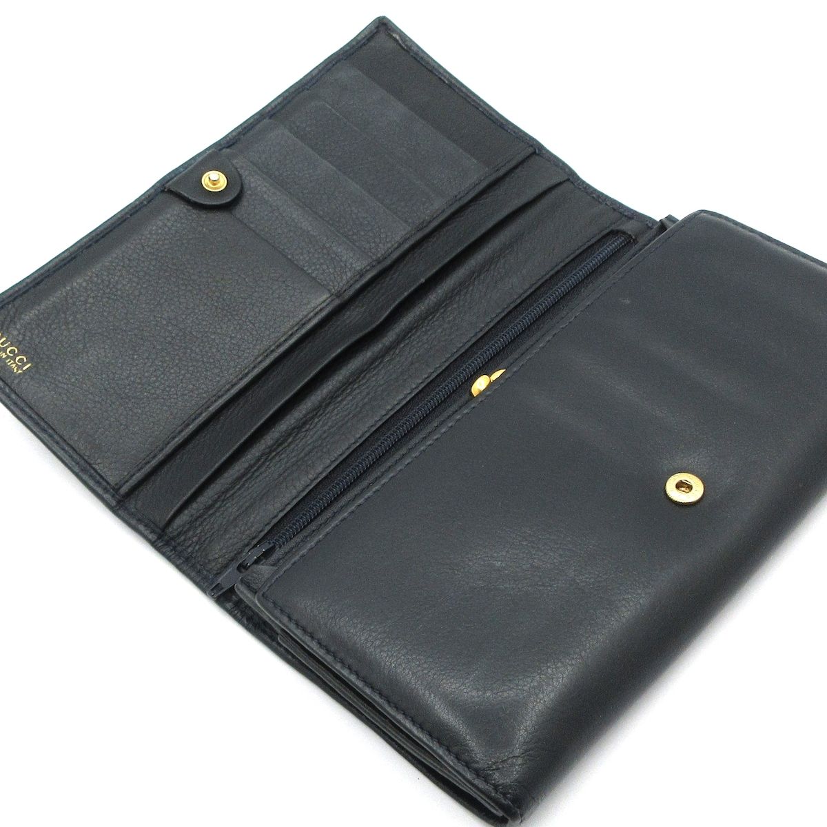  GUCCI グッチ 長財布 0350416 黒 がま口 レザー その他 小物