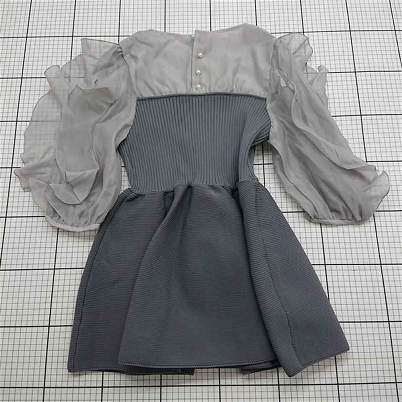 ⊂ アプワイザーリッシェ Apuweiser riche ニットドッキングチュニック グレー系 レディース E