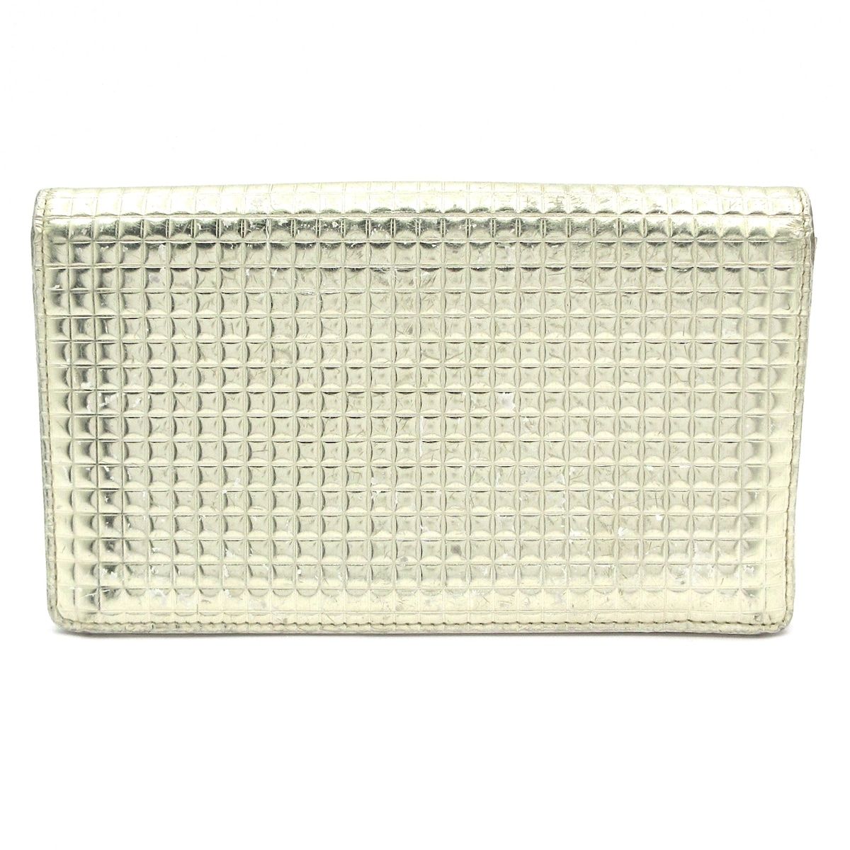 CHANEL シャネル 長財布 チョコバー ゴールド レザー