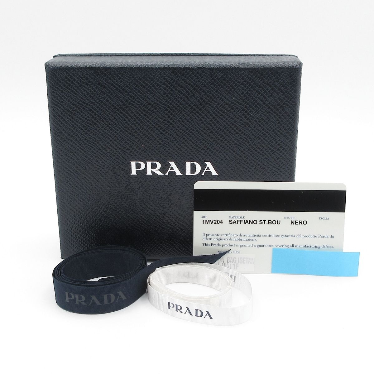  PRADA プラダ 2つ折り財布 1 MV 204 黒 ピンク グリーン マルチ 花柄 レザー 二つ折り財布 折り財布