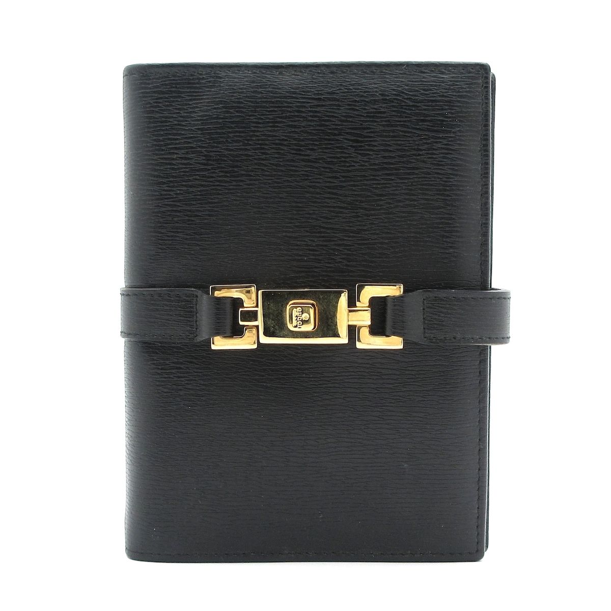 GUCCI グッチ 手帳 ジャッキー 黒 ゴールド レザー
