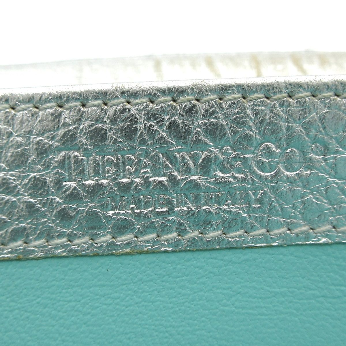  TIFFANY Co ティファニー 長財布 シルバー レザー その他 小物