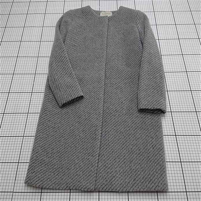 ◇ ⊇ ユナイテッドアローズ UNITED ARROWS ノーカラーコート グレー系