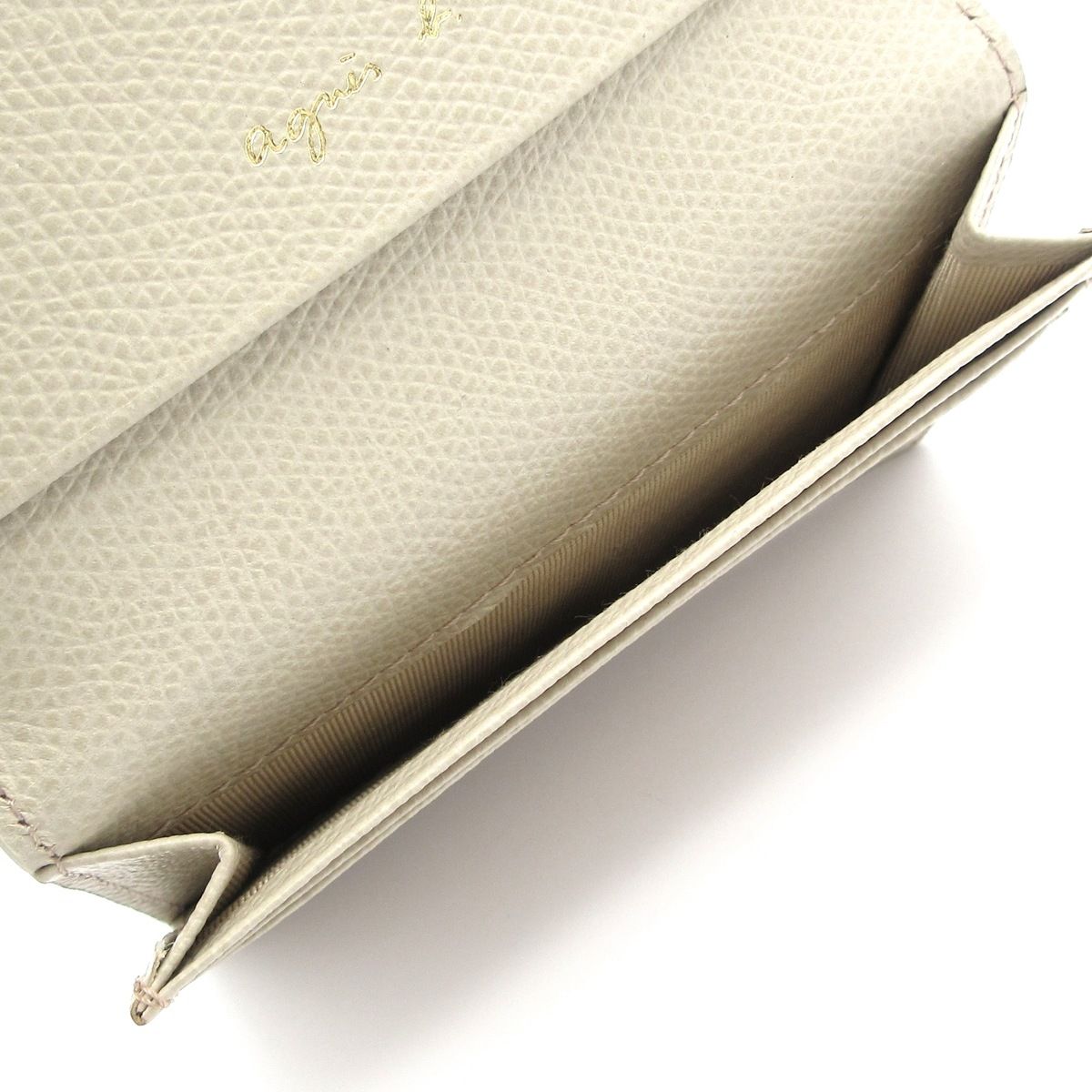 agnes b(アニエスベー) 名刺入れ美品 - アイボリー レザー - メルカリ