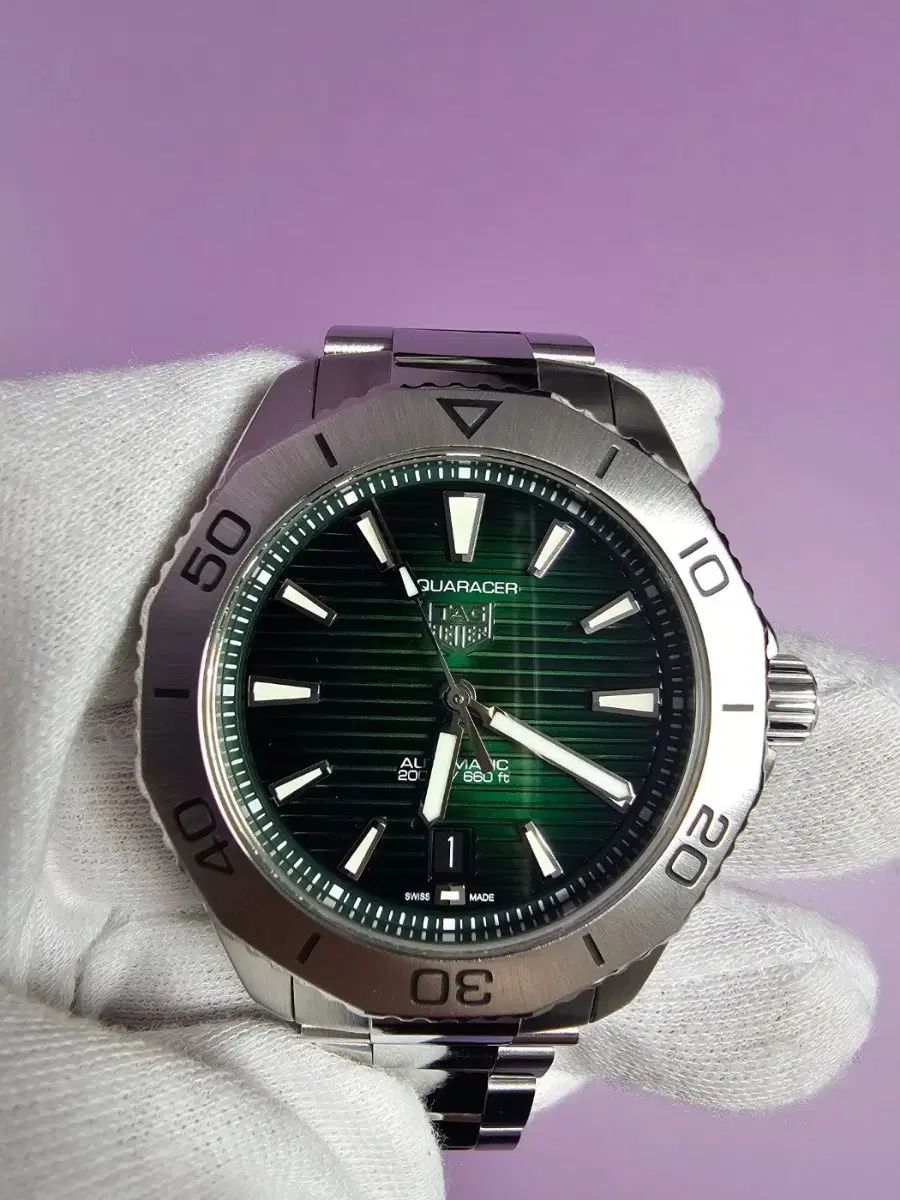 TAG Heuer タグ ホイヤー アクア 레이서 200 40 mm オート 時計 グリーン