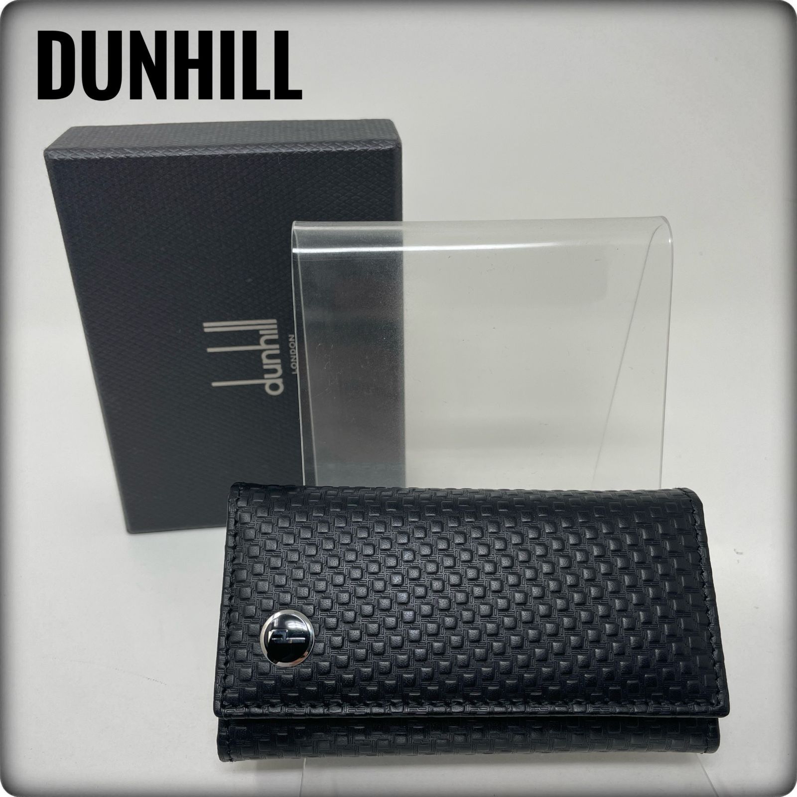 美品】ダンヒル dunhillレザー 6連キーフック キーリング キーケース