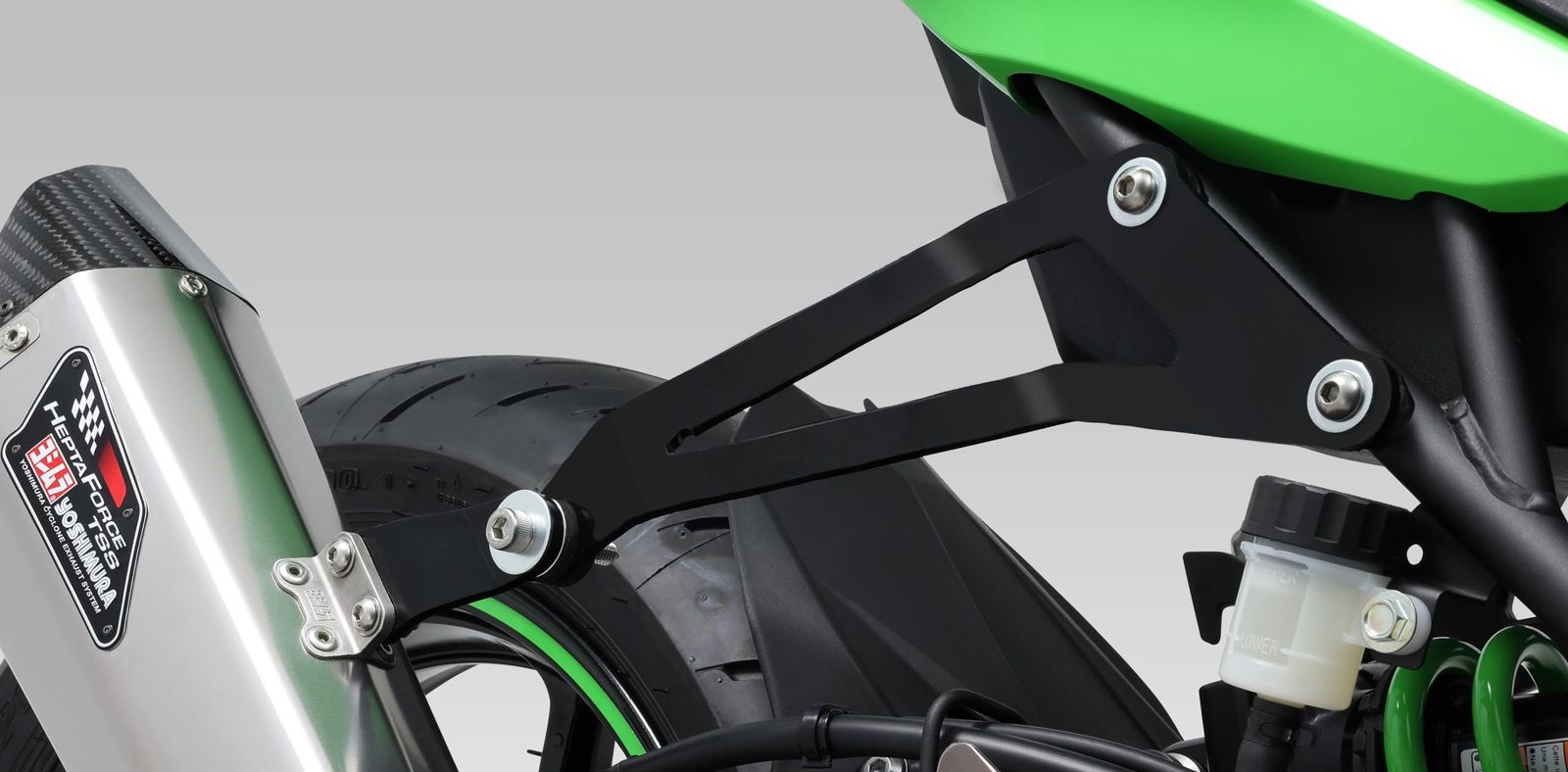 ヨシムラ サイレンサーブラケットSET Ninja ZX 4 R SE RR 23 25 Slip On HEPTA FORCE TSS サイクロン用 194 247 0010