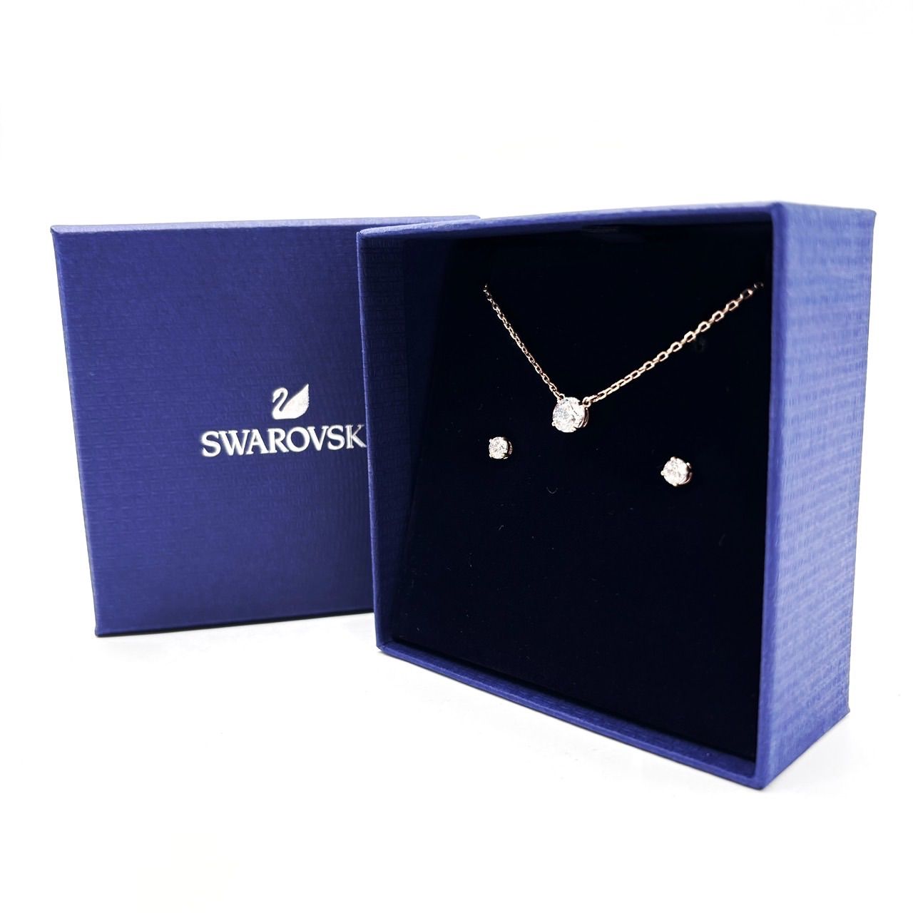 SWAROVSKI スワロフスキー ネックレス クリスタルストーン チェーン ピアス ユニセックス 男女兼用 メンズ レディース