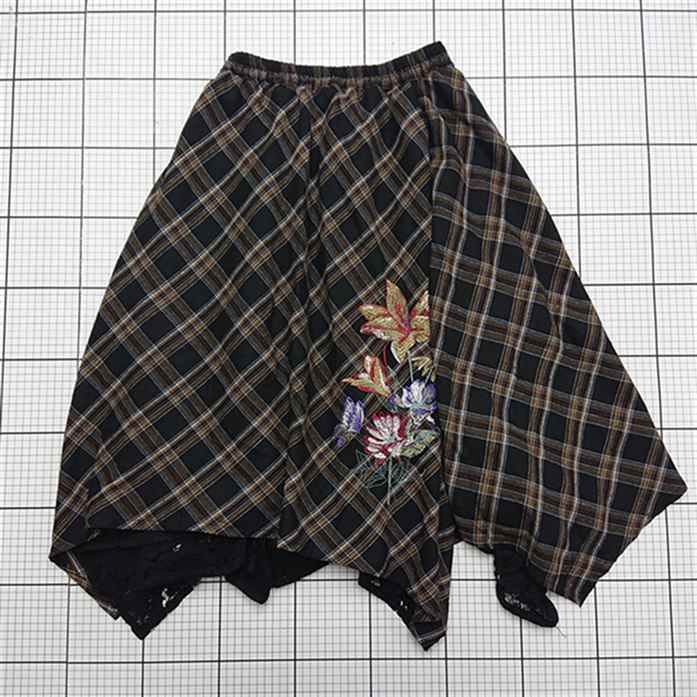 イッセイミヤケ 刺繍スカート 涼 me by issay miyak イッセイミヤケ