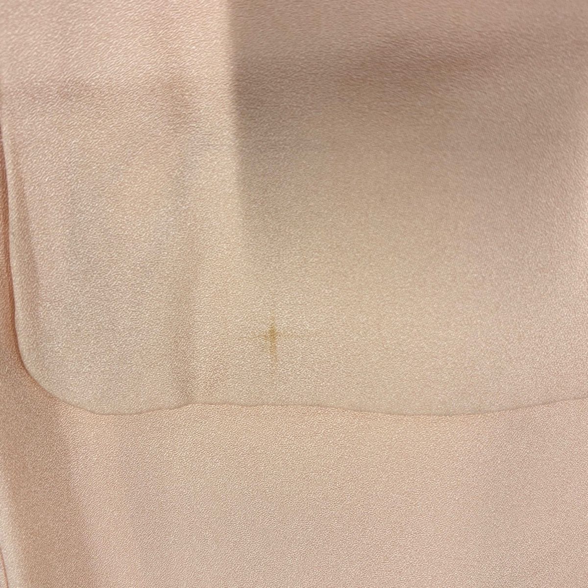  付下げ 身丈160 5 cm 裄丈67 M 袷 和田光正 落款 色紙 枝花 金銀彩 ぼかし ピンク 正絹 名品 訪問着 付け下げ 着物