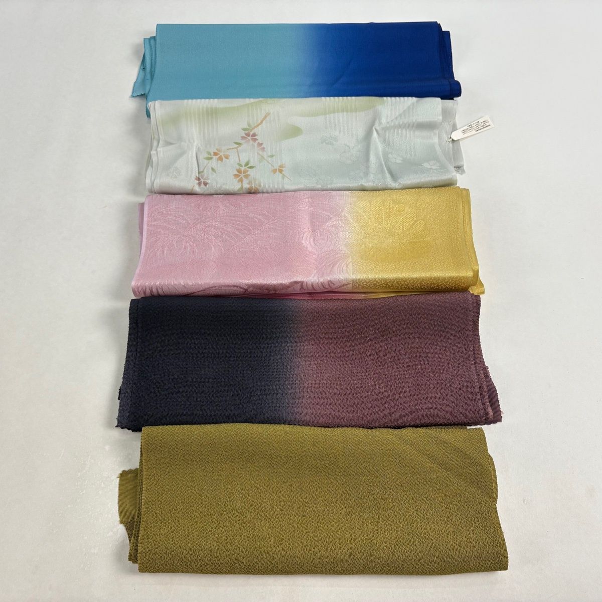 帯揚げ 優品 セット 青 正絹 和装小物