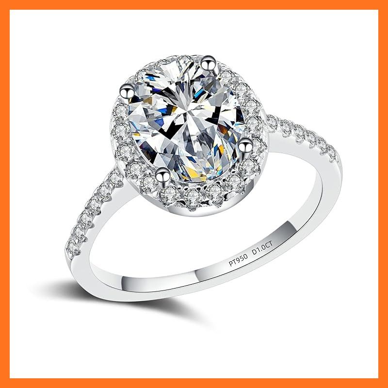 sjmygudgo 女性リング 婚約指輪の女性 結婚指輪の女性 純銀リング女性 クッションリング ホワイトゴールドリング プラチナリング 8