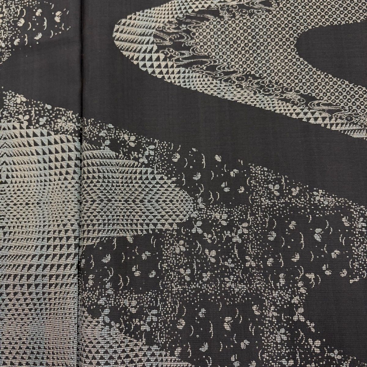  訪問着 身丈166 5 cm 裄丈68 L 袷 紬地 霞 枝花 墨色 正絹 名品 訪問着 付け下げ 着物