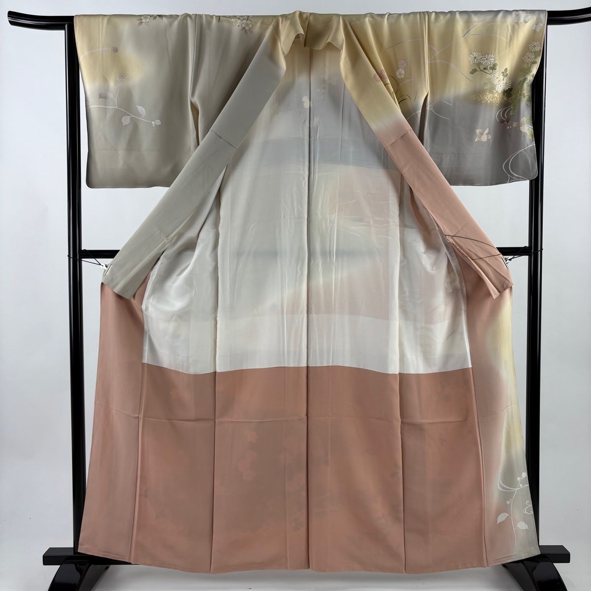 ピンクベージュ 正絹