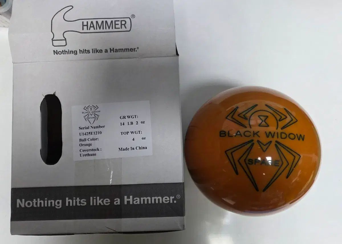 ボール HAMMER ハンマー black widow ブラックウィドウ スペアボール オレンジ 14 パウンド