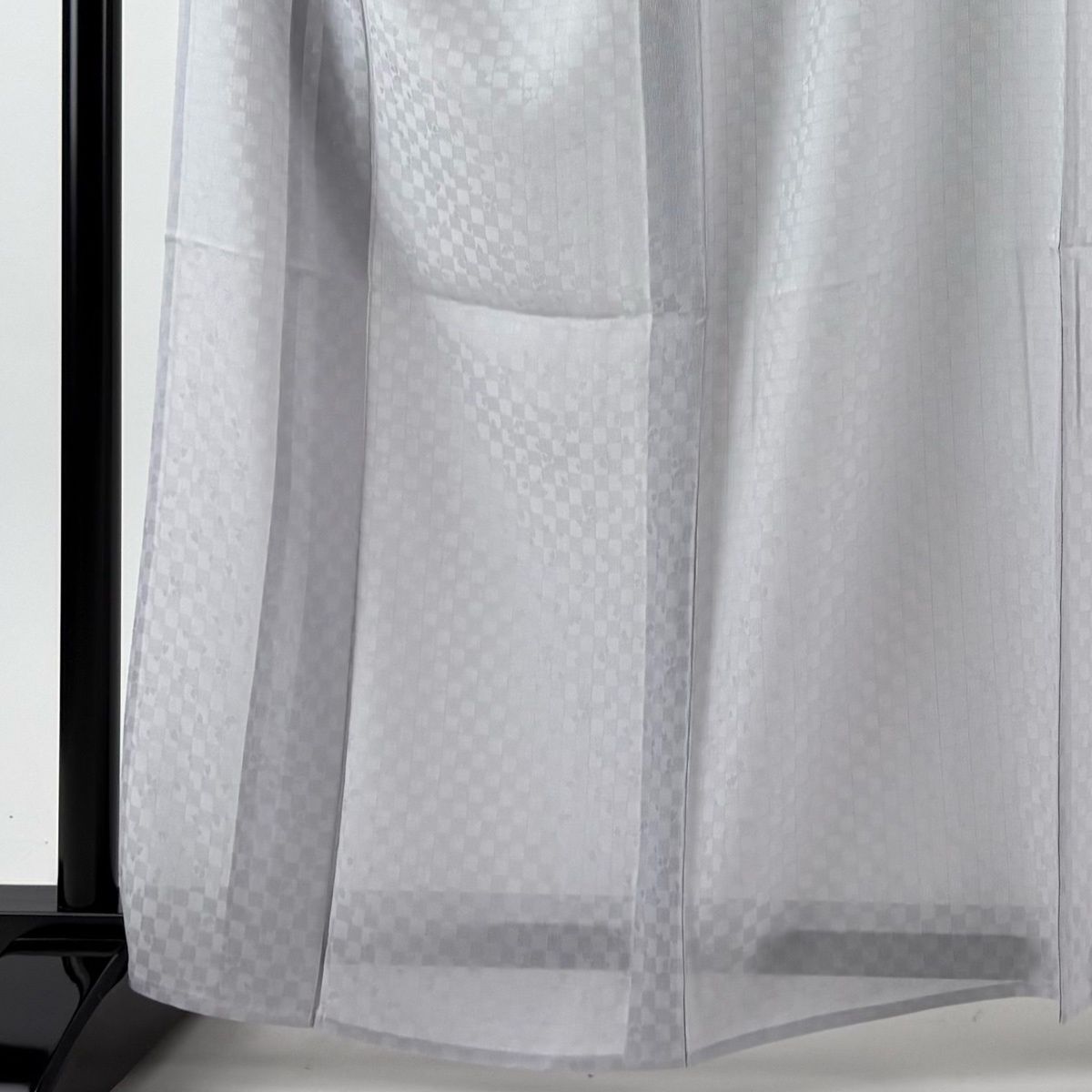 色無地 身丈162 5 cm 裄丈67 L 薄物 地紋 灰色 正絹 名品