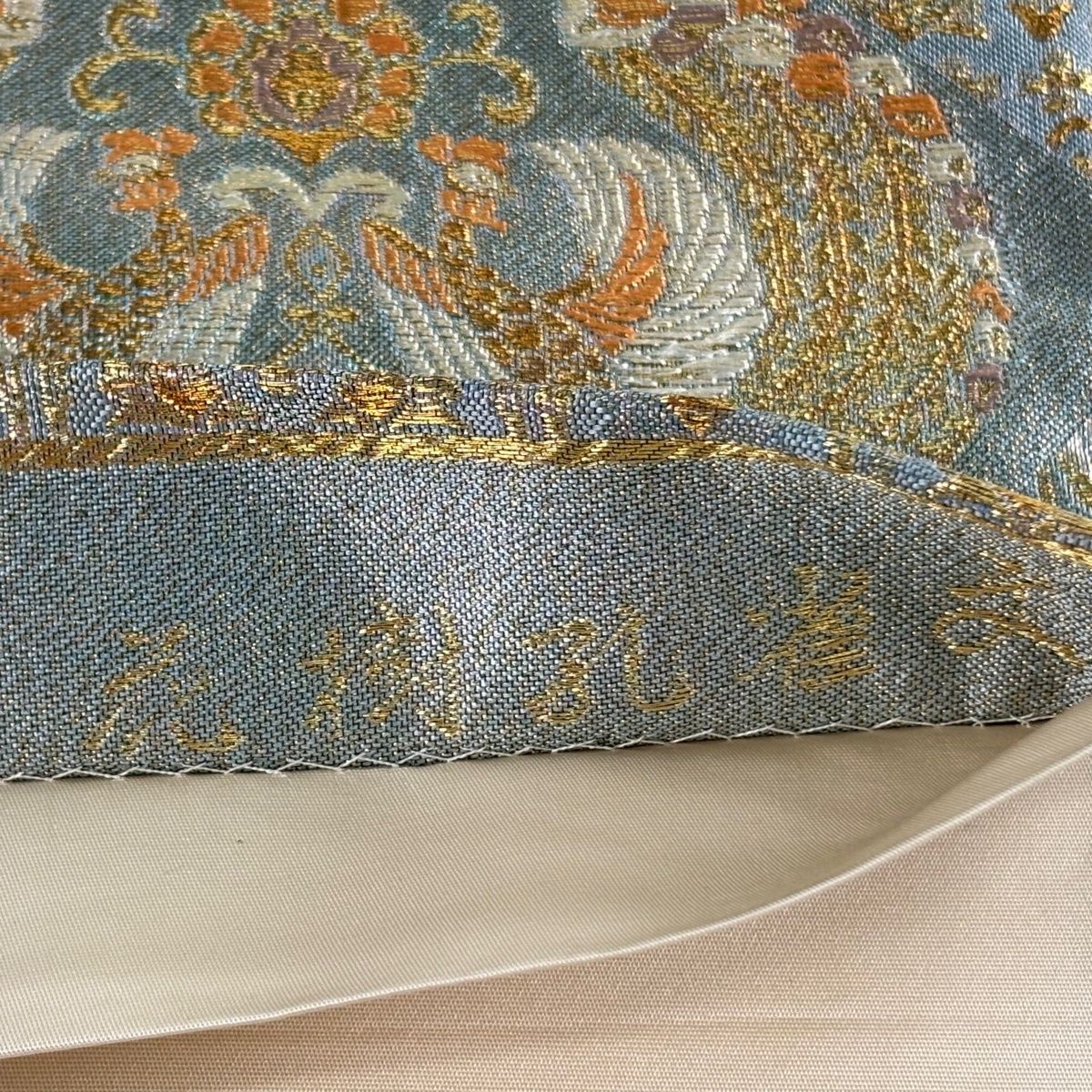 美品 袋帯 秀品 紬地 枝花 茶色 お太鼓柄 正絹 中古 公式通販