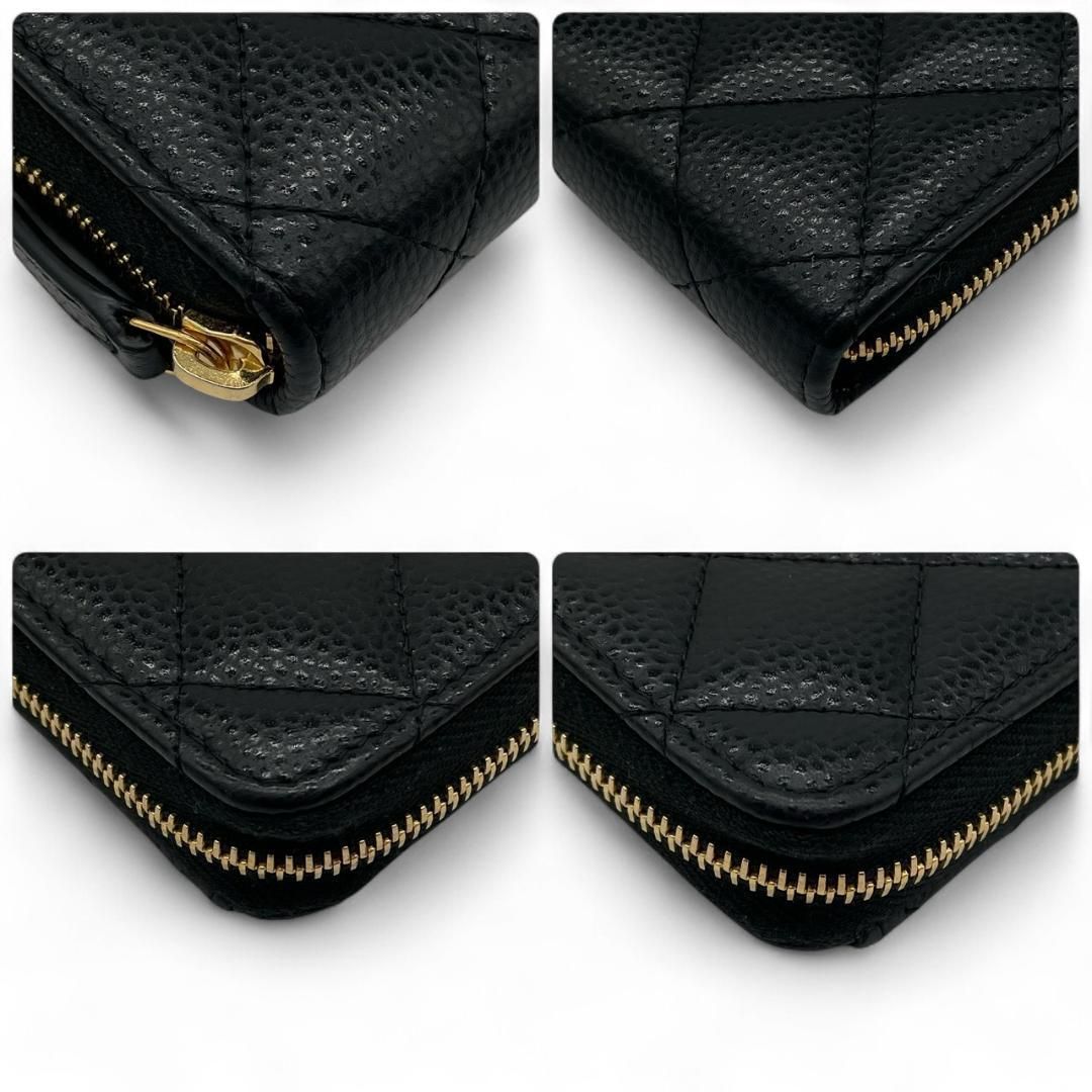 キャビアスキン ラウンドファスナー