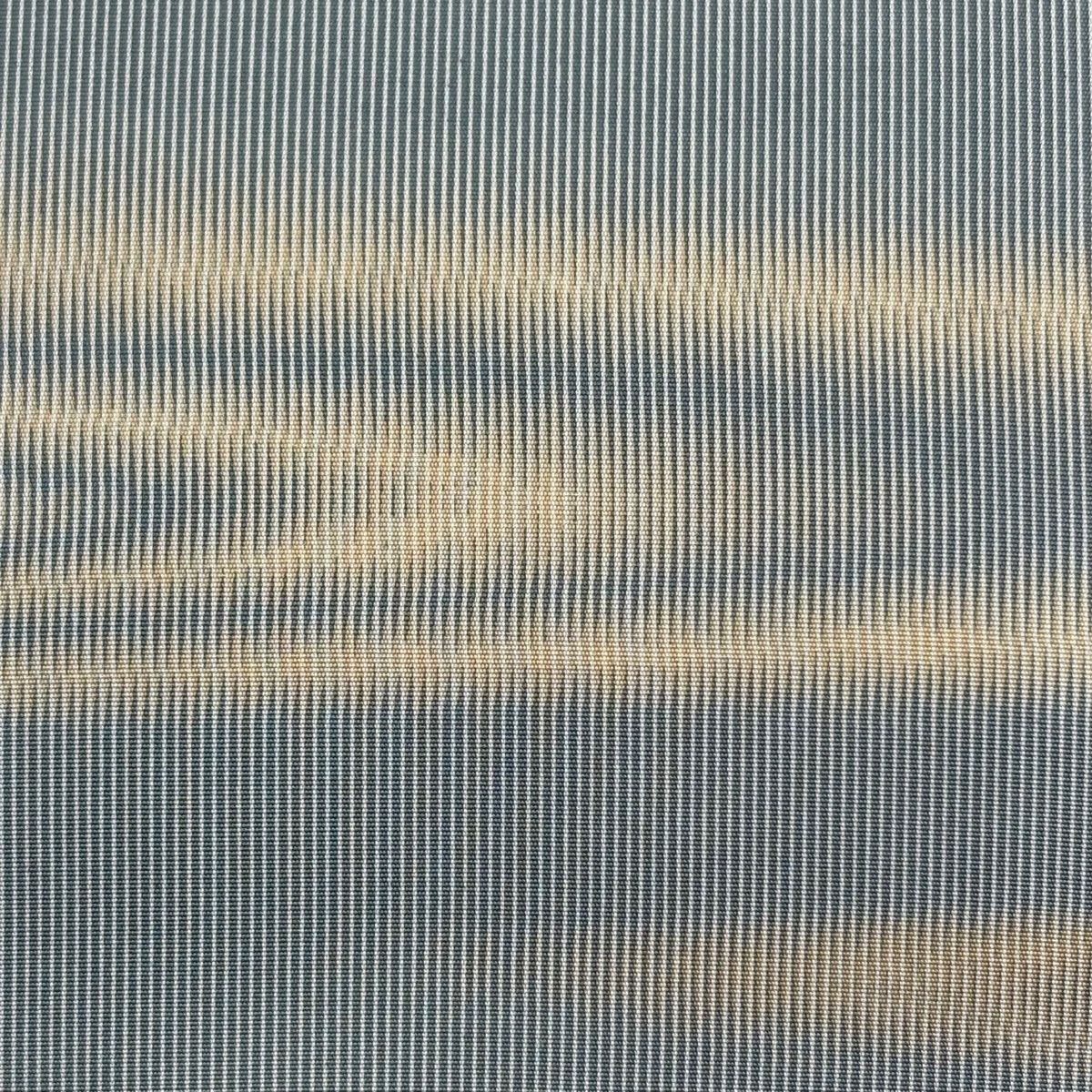 名古屋帯 名品 落款 霞 縞 青灰色 正絹