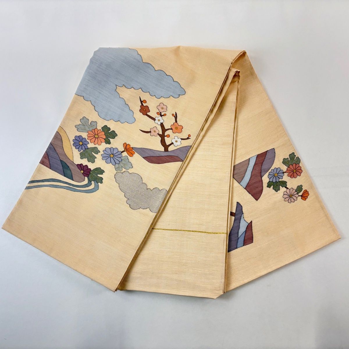 薄オレンジ お太鼓柄