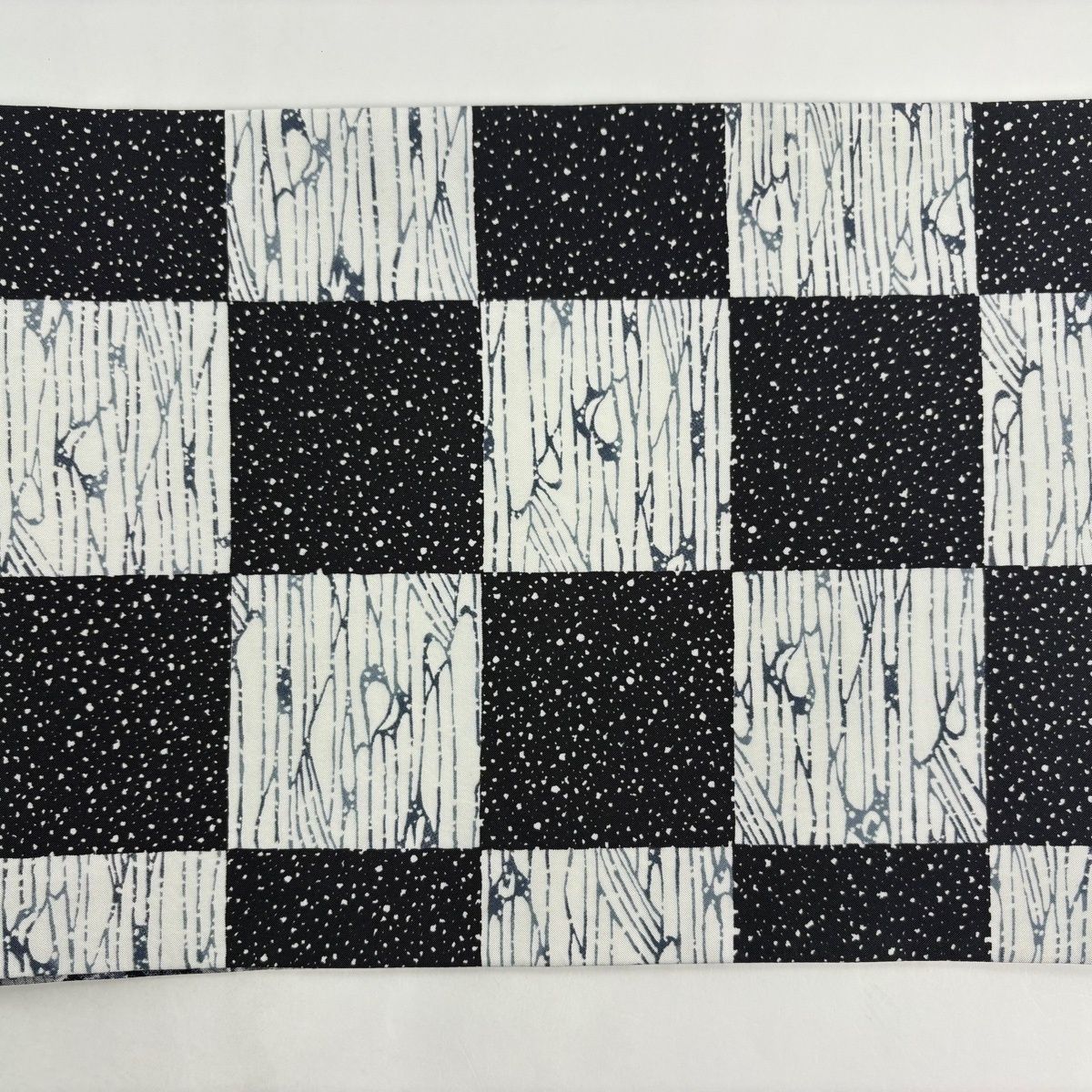  袋名古屋帯 名品 市松 幾何学模様 墨色 正絹 名古屋帯 帯