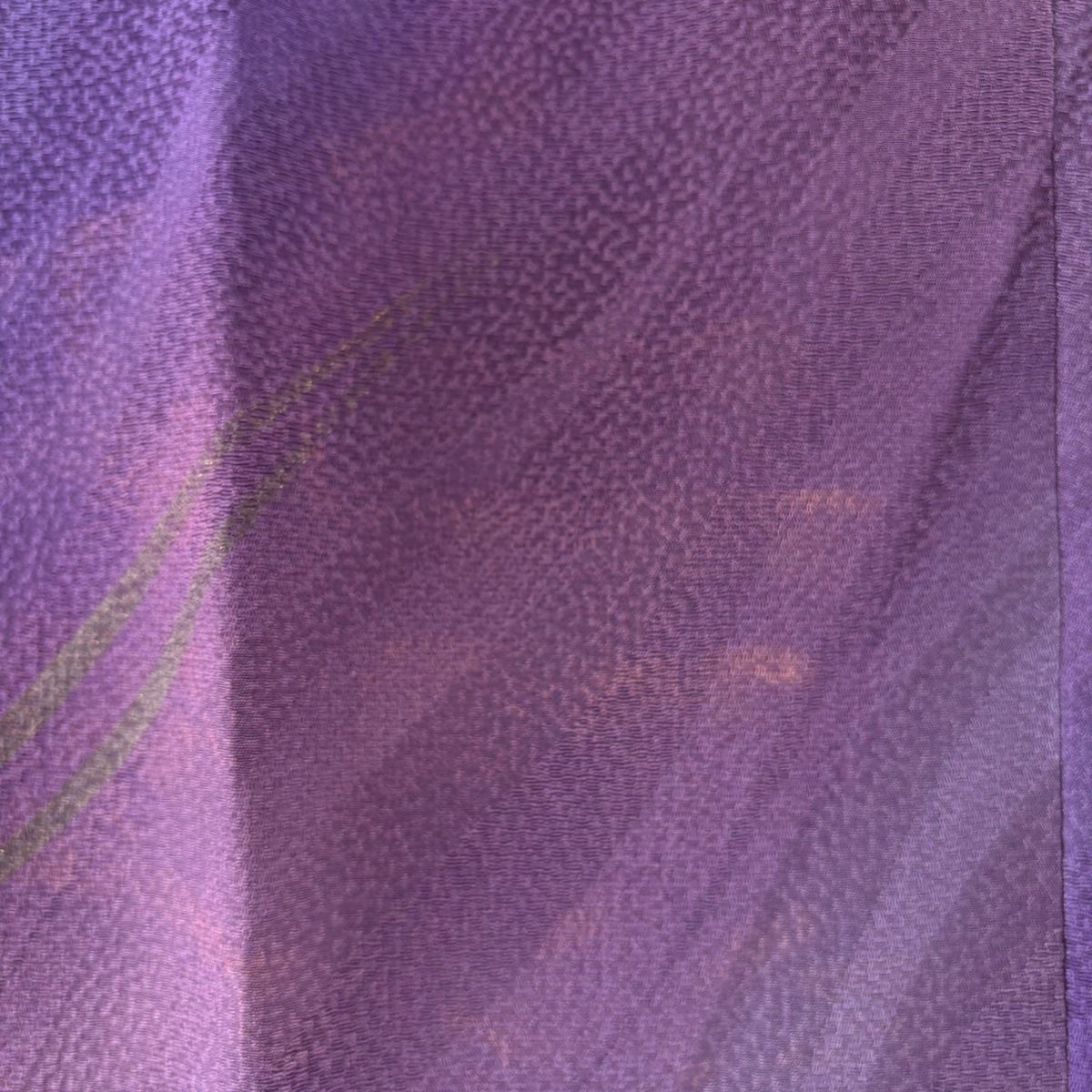  道中着 身丈107 5 cm 裄丈67 M 和装コート 着物衿 やまと 幾何学模様 地紋 金彩 紫 正絹 羽織 着物 浴衣