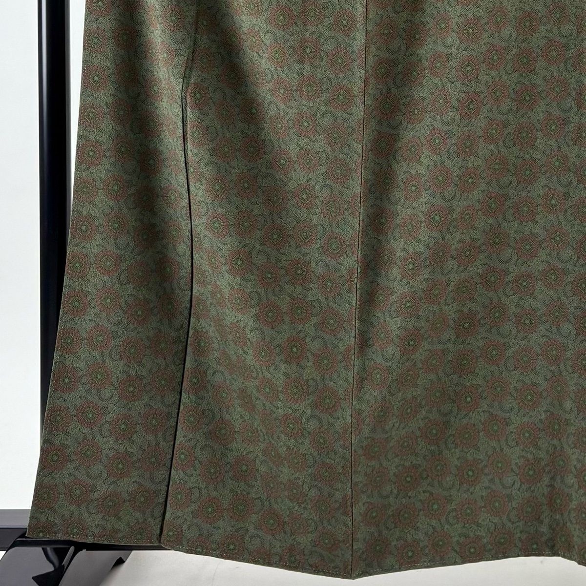 江戸小紋 身丈160 cm 裄丈65 5 M 袷 人間国宝 中村勇二郎 落款 古代菊 深緑 正絹