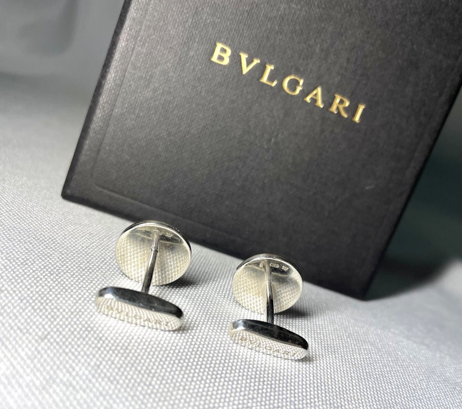 ★BVLGARI★ カフリンクス ビーゼロワン SV925 シルバー 箱付き ☆BVLGARI☆ カフリンクス ビーゼロワン SV925 シルバー 箱付き