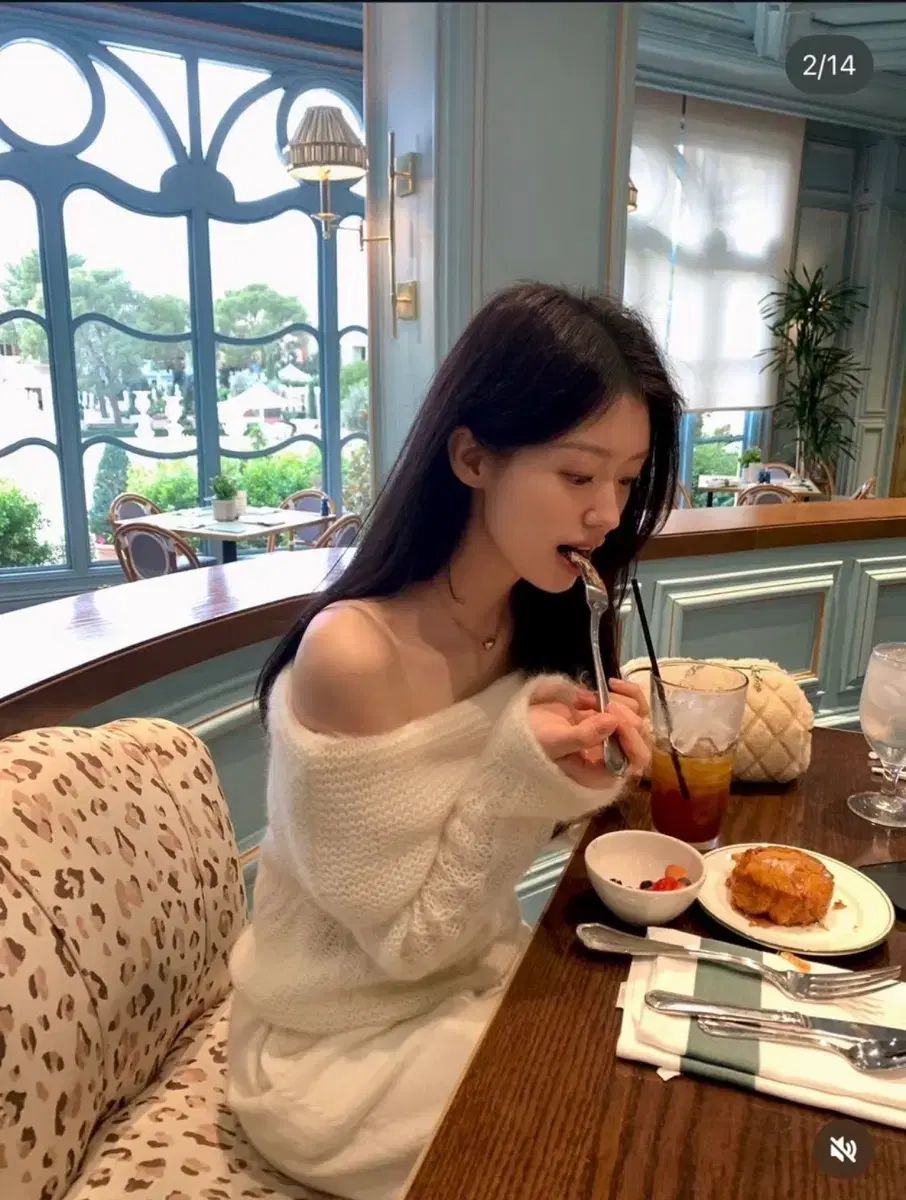 タグ付き Le Plein neige キッドモヘアニット