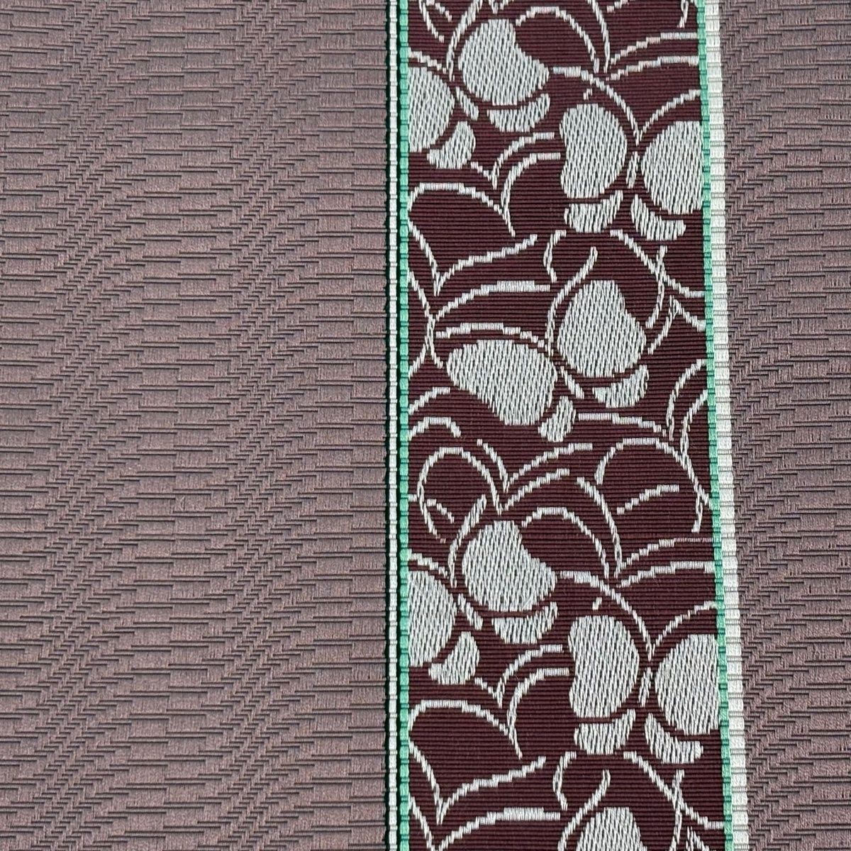 半幅帯 優品 証紙 博多織 蝶 灰紫 正絹