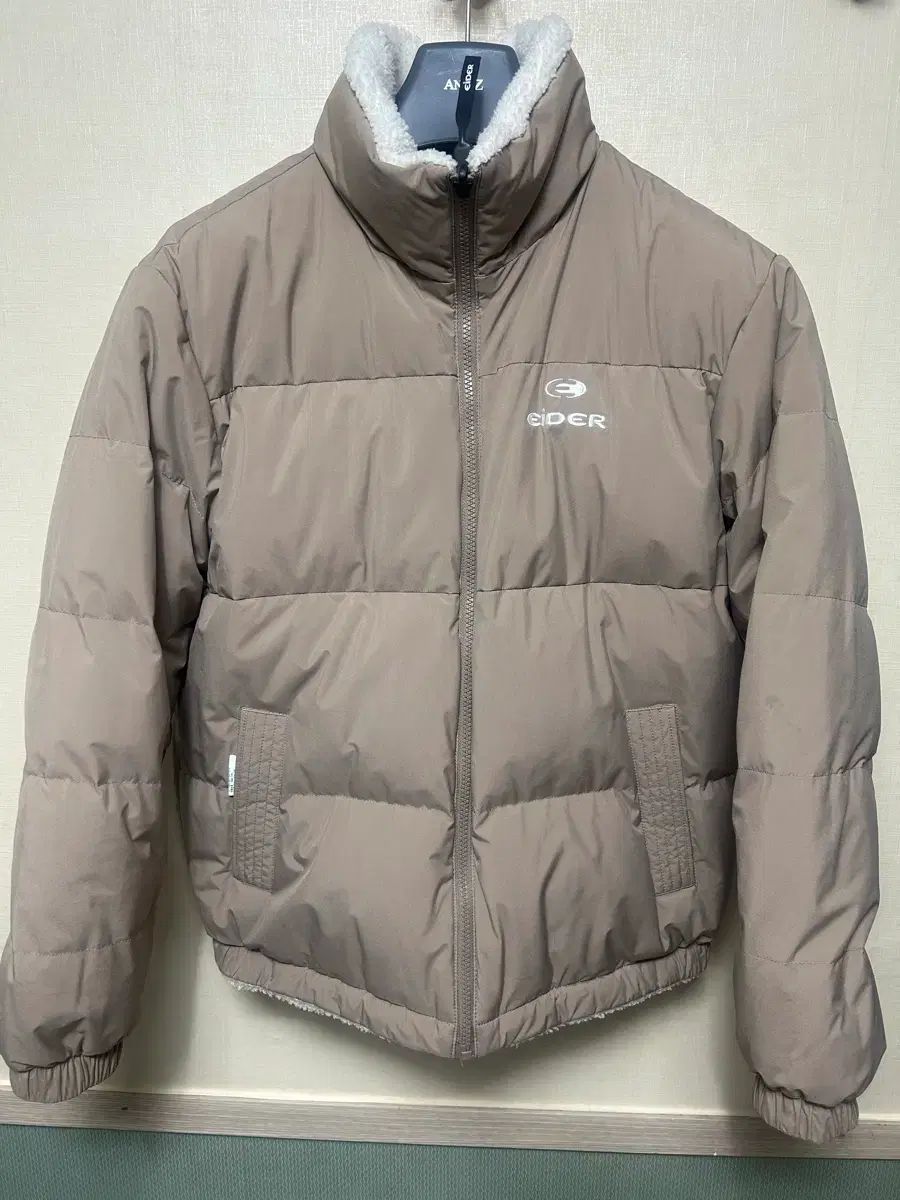 アイダー グースダウン リバーシブル ショート ジャケット アウター ブラウン 90 S