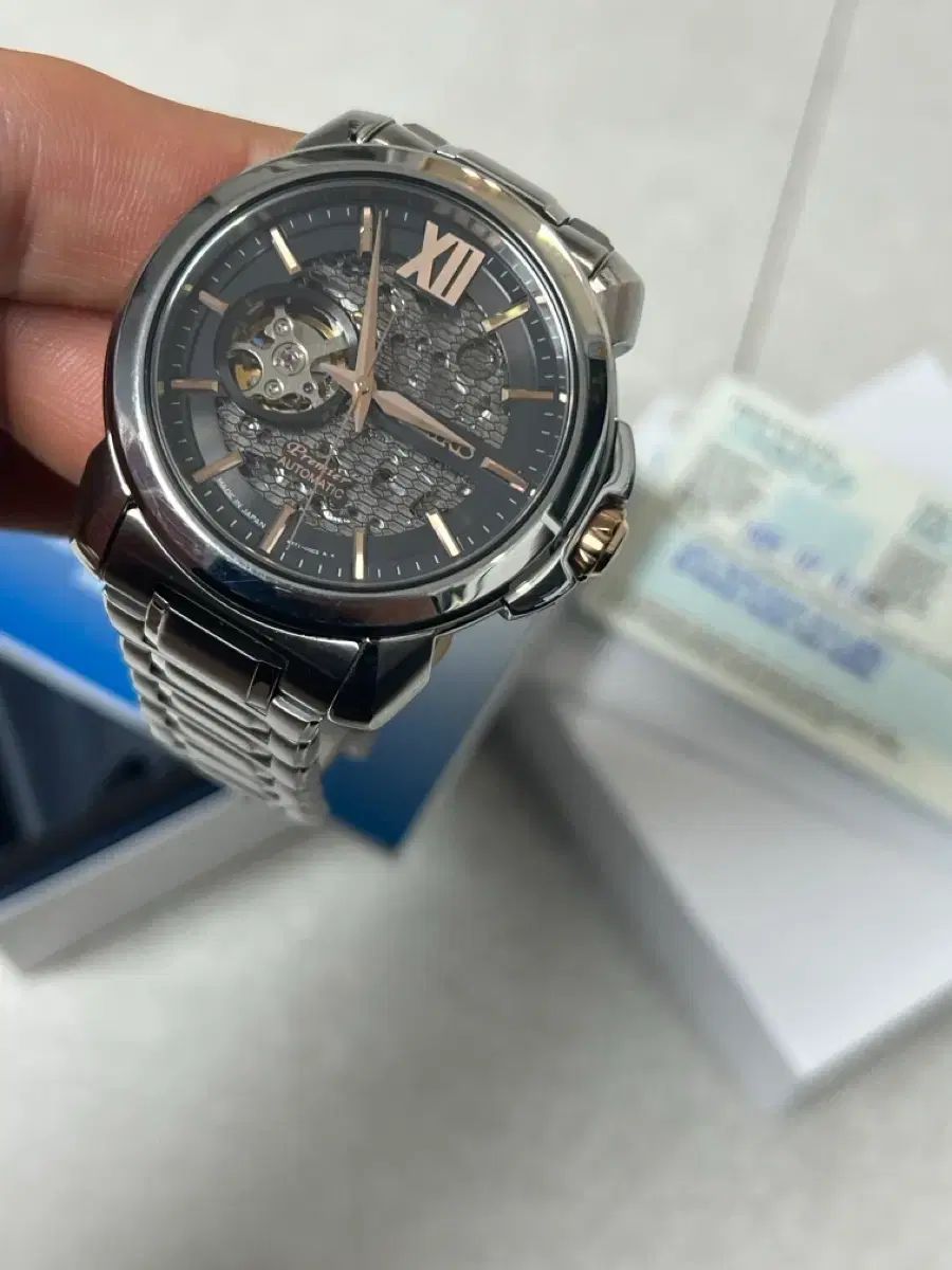  セイコー スケルトン ssa 437 オートマチック 自動巻き時計 腕時計(アナログ)