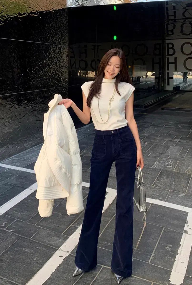 チークラベル ロイ エル スリム ブーツカット コーデュロイ パンツ