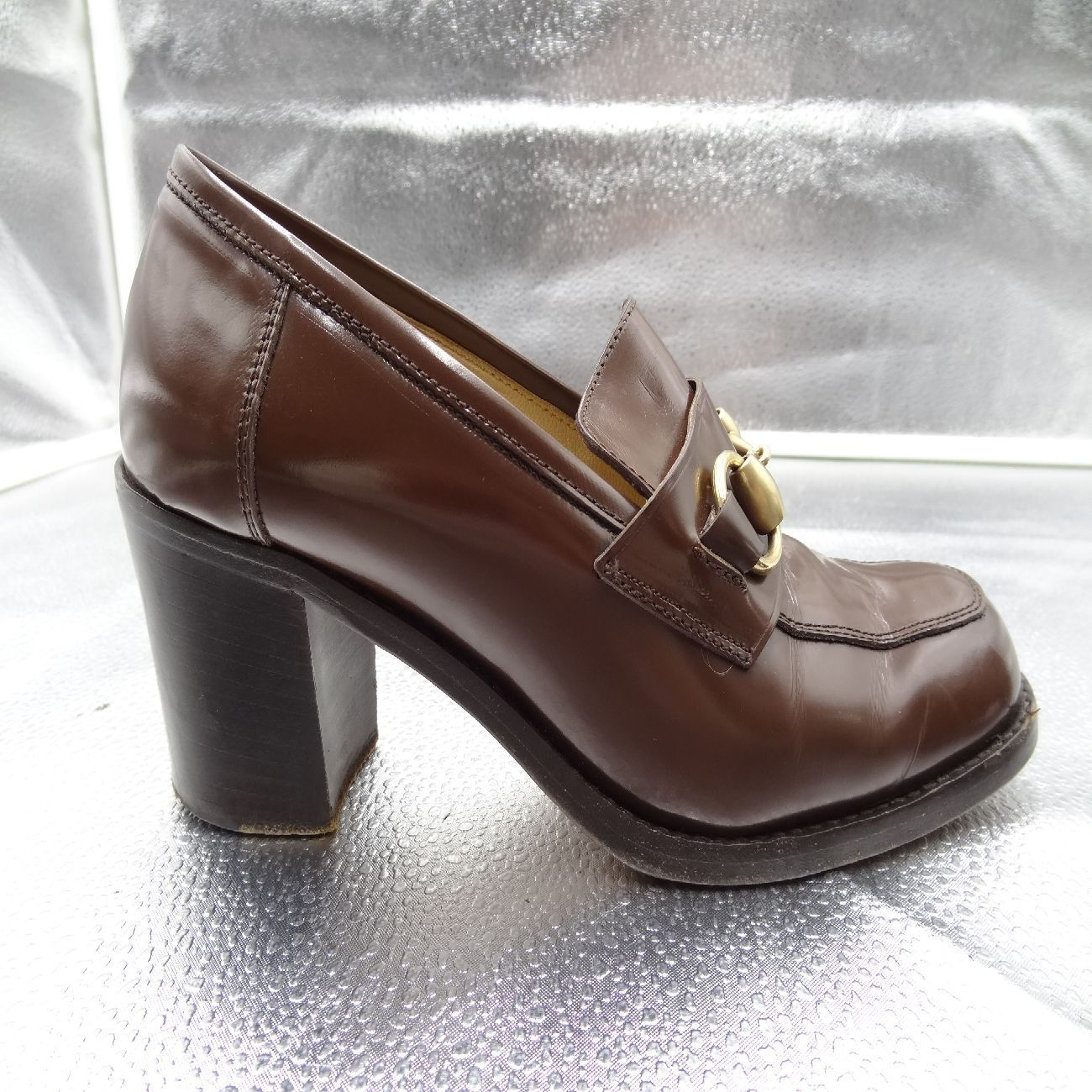 GUCCI グッチ ホースビット ローファー レザー ブラウン サイズ35C